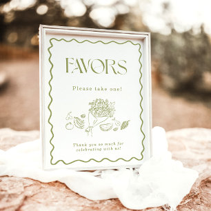 Favours Sign Fresh Off the Market Bridal Shower
