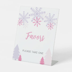 Favours Sign Little Snowflake Baby Shower Winter