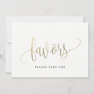 Favours Sign - Lovely Calligraphy Invitation