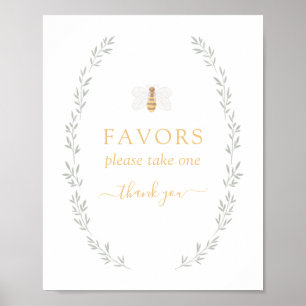 Favours Sign Sweet as Can Bee Baby Shower
