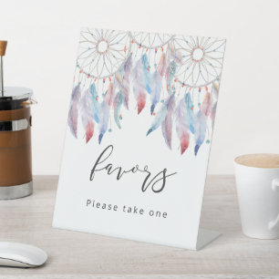 Favours Table Sign Minimalist Boho Baby Shower