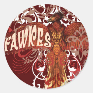 Fawkes Spread Wings Classic Round Sticker