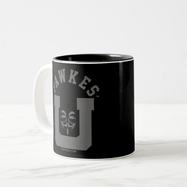 FawkesU Grey Face Two-Tone Mug (Front Left)