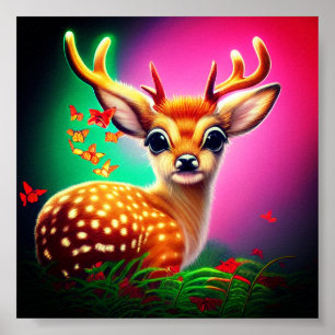 Fawn Art Poster