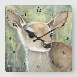 Fawn Baby Deer Wall Clock
