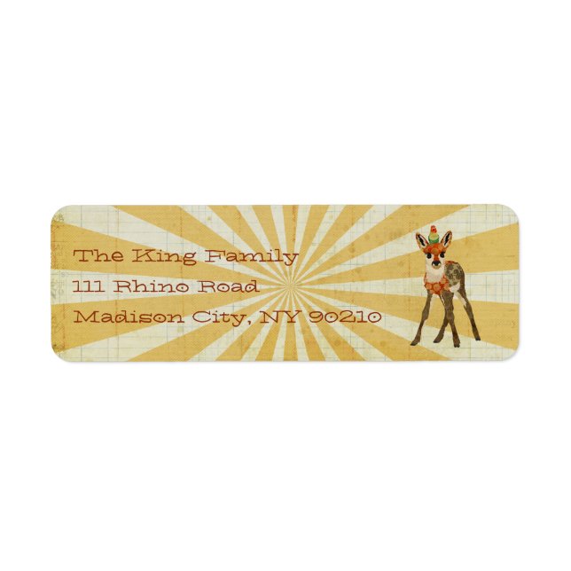Fawn & Bird Address Label (Front)