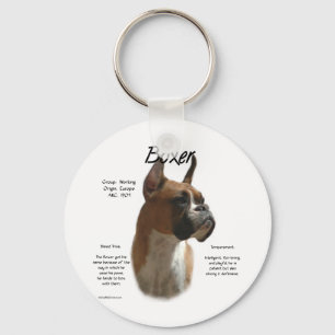 Fawn Boxer History  Keychain