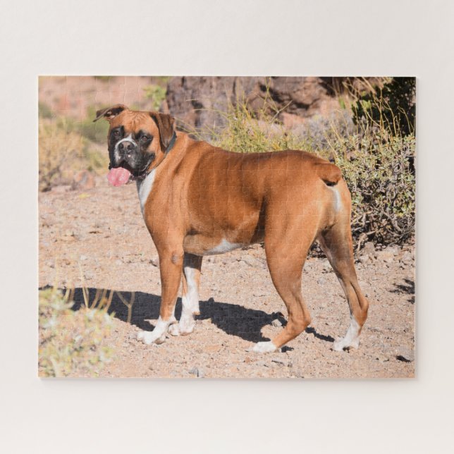 Fawn Boxer Puppy Dog Jigsaw Puzzle (Horizontal)