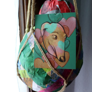 Fawn Colour Greyhound Adoption Art Greyhounds      Postcard