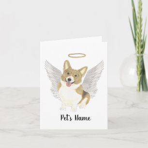 Fawn Corgi Sympathy Memorial Card