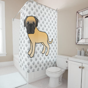 Fawn English Mastiff Cute Cartoon Dog