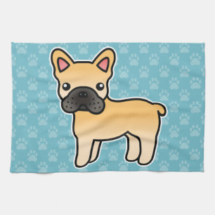 Fawn French Bulldog Cartoon Dog Kitchen Towel