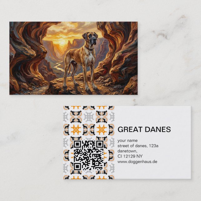 Fawn Great Dane  Business Card (Front/Back)