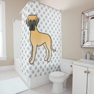 Fawn Great Dane Cute Cartoon Dog