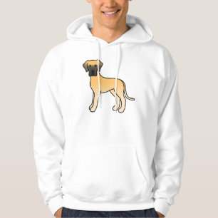 Fawn Great Dane Cute Cartoon Dog Hoodie