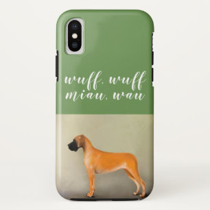 Fawn Great Dane with text Case-Mate iPhone Case
