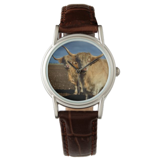 Fawn Highland Cows, Watch (Front)