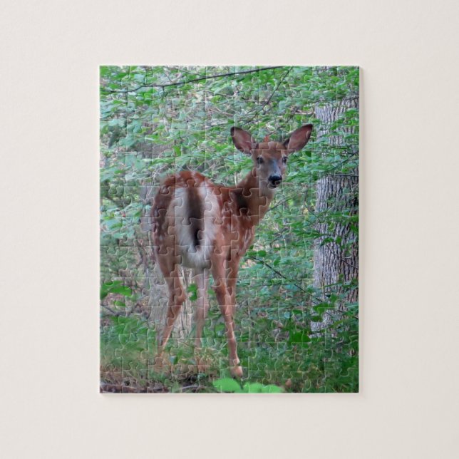 Fawn in the Woods Design Jigsaw Puzzle (Vertical)