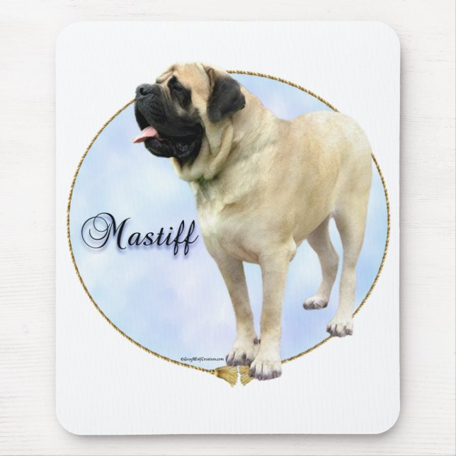 Fawn Mastiff Portrait Mouse Pad (Front)