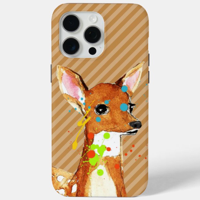 Fawn Paint Splats Abstract Deer iPhone 7 Case-Mate iPhone Case (Back)