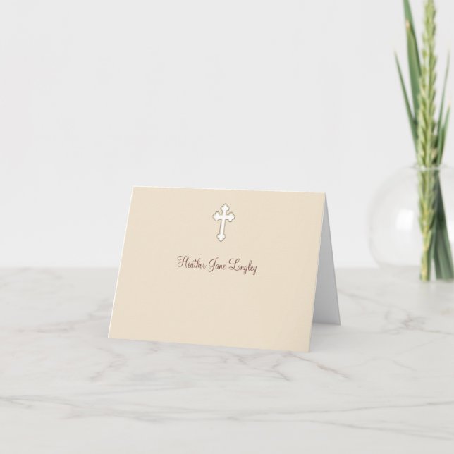 Fawn - Personalized Religious Thank You Notecard (Front)