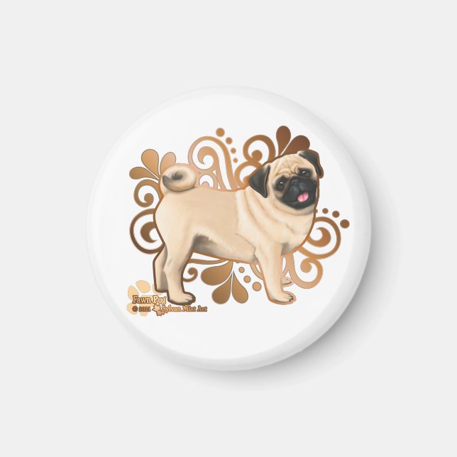 Fawn Pug Magnet (Front)