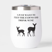 Fawn rehabilitator wine tumbler