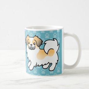 Fawn Sable Parti-colour Tibetan Spaniel Cartoon Do Coffee Mug