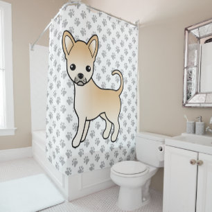 Fawn Smooth Coat Chihuahua Cartoon Dog & Paws