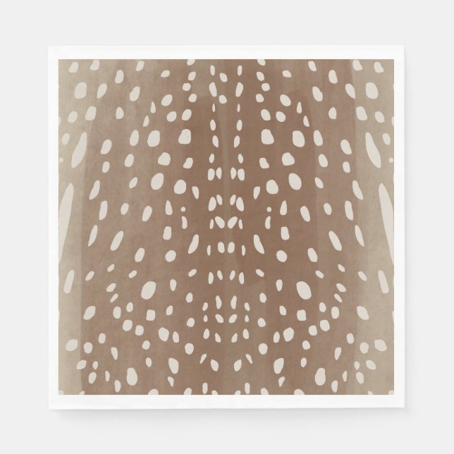 Fawn Spots Baby Deer Animal Print Pattern Napkin (Front)