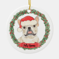 Fawn Tan Cream Frenchie French Bulldog Christmas