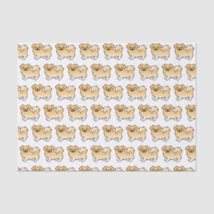 Fawn Tibetan Spaniel Cute Cartoon Dog Pattern Tissue Paper