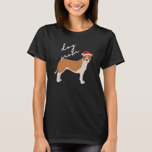 Fawn & White American Pit Bull Terrier Dog Mom Chr T-Shirt