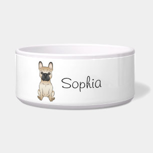 Fawn With Black Mask Frenchie Cartoon Dog & Name