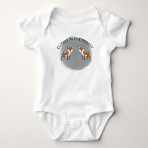 Fawns Cutest in the Forest Baby Bodysuit