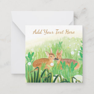 Fawns in Tall Grass Customizable Card