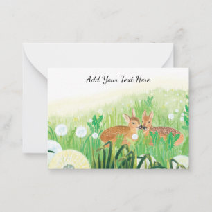 Fawns in Tall Grass Customizable Card