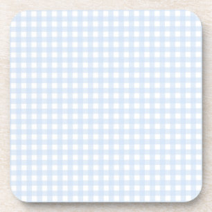Faye and Lauren Baby Blue Gingham Coaster