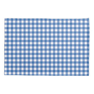 Faye and  Lauren Blue Gingham Pillowcase