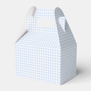 Faye and Lauren Blue Pastel Gingham Favor Box