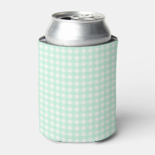 Faye and Lauren Bright Green Gingham Can Cooler