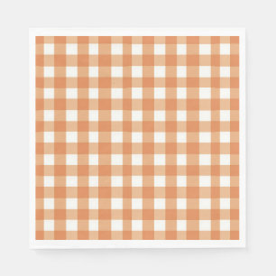 Faye and Lauren Brown Gingham Napkin
