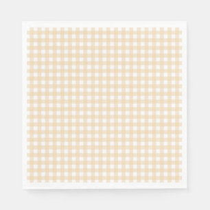 Faye and Lauren Fall Beige Gingham Napkin