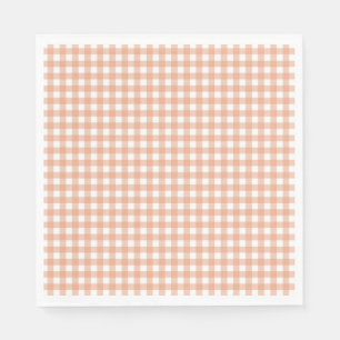 Faye and Lauren  Fall Light Brown Gingham Napkin
