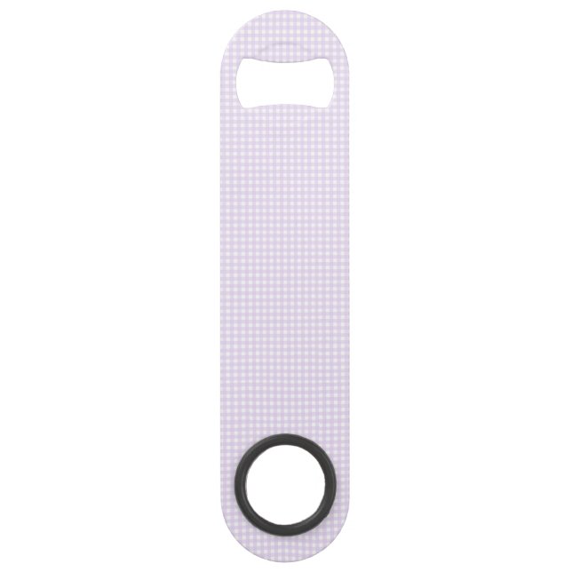 Faye and Lauren Gingham Bottle Opener Bar Key (Front)