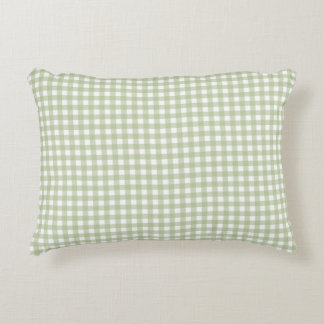 Faye and Lauren  Green Gingham 1 Accent Pillow