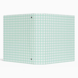 Faye and Lauren Green Gingham Binder