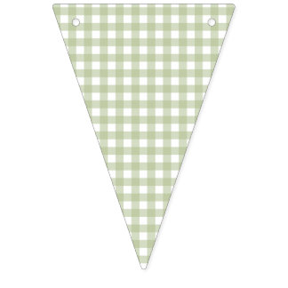 Faye and Lauren Green Gingham Bunting Flags