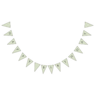 Faye and Lauren Green Happy Birthday Gingham Bunting Flags