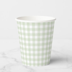 Faye and Lauren Green Plaid Paper Cups